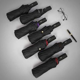 Umbrellas Windproof Double Layer Resistant Umbrella Fully Automatic Rain Men Women Strong Luxury Business Male Large Umbrellas Parasol