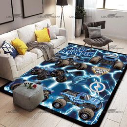 Carpets Thrill TV Show Monster Jam Decorative Carpet Square Flannel Truck Floor Mats Modern Home Living Room Rugs Bedroom