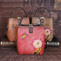 Evening Bags 2022 Genuine Leather Messenger Bag Luxury Handbag Women Designer Handbags High Quailty Shoulder Tote Sac A Main