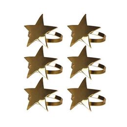 Napkin Rings Five Pointed Star Ring Christmas Suitable For Holiday Parties Dinners Wedding Receptions Etc Drop Delivery 2022 Smt6P