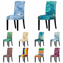 Chair Covers Colourful Stripe Pattern Print Home Decor Cover Removable Anti-dirty Dustproof Stretch Chairs For Bedroom