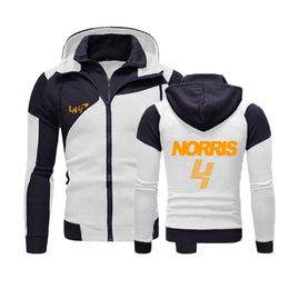 2wpp Men's Hoodies Sweatshirts F1 Mclaren Team Racing Fans 2022 Men's Lando Norris New Spring Autumn Print Jackets Zipper Sweatshirt Cotton Zip Up Hoodies Coat