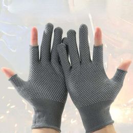 Cycling Gloves Summer Men Mesh Breathable Thin Fishing Anti Slip Half Finger Sports Bicycle