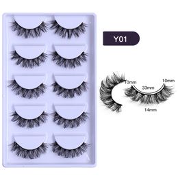 Multilayer Thick Curly False Eyelashes Naturally Soft and Delicate Handmade Reusable Mink Fake Lashes Extensions Eyes Makeup Accessory