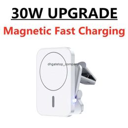 Fast Charge 30w Magnetic Car Wireless Charger Mount Phone Holder for Macsafe iphone 14 13 12 Pro Max Mini Qi Charging Air Vent Stand