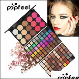Eye Shadow Popfeel 123 Colors Make Up Matte 108 Eyeshadow Power Palette Add 15 Color Facial Blush Highlighter Glitter Pigment Makeup Dhj8A