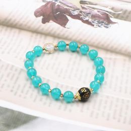 Charm Bracelets Genuine Wrap Bracelet Natural Stone Beads Strand Handmade Women Charms Stretch Yoga Bangle Wrist Jewelry 7.5" B312