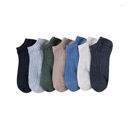 Men's Socks Men Breathable Sports Comfortable Cotton Pure Colour Short Stripe Pattern Unisex Boat Socking