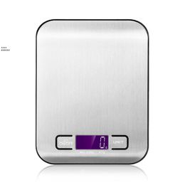 5KG 10KG/1g Kitchen Scale Baking Tools Stainless Steel Portable food Weighing Scale Foods Measuring Tool LCD Digital Electronic Scales BBC24