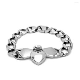 Link Bracelets Dongguan Jewellery Original Design Titanium Steel Bracelet Trendy Men And Women Love Crown CE295