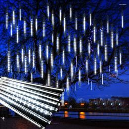 Strings Rain Drop Light 50CM 384 LED Meteor Shower Christmas Fairy Garland Icicle For Garden Tree Party Holiday Decor