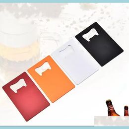 Openers Wallet Size Stainless Steel Opener 4 Colours Credit Card Beer Bottle Drop Delivery 2022 Home Garden Kitchen Dining Bar Dhjvd