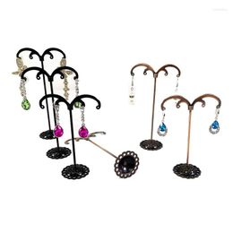 Jewellery Pouches Umbrella-Shaped Metal Earring Display Stand Storage Box 3 Pcs/set Of Firework-Shaped Black