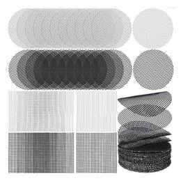 Grow Lights ABHG 200 Pieces Flower Pot Hole Mesh Pad Bonsai 2 Inches Round And Square Bottom Grid Mat