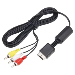 1.8M AV Audio Video Cable Cord to 3 RCA TV Lead For Sony Playstation 2 3 PS2 PS3