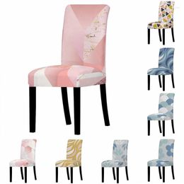 Chair Covers Simple Graphic Print Stretch Cover High Back Dustproof Home Dining Room Decor Chairs Living Lounge Office