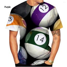 Men's T Shirts Fashion And Women's Short-sleeved 3D Printed T-shirt Billiards Casual Personality Shirt
