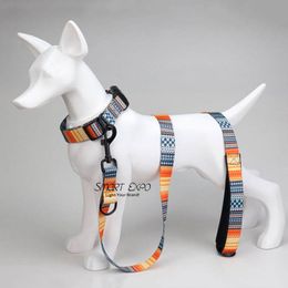 Dog Leashes Printing Floral Pattern Colourful Pet Leash Collar Harness for Puppy Small Medium Dogs PS17