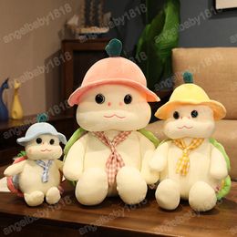30/45/55cm Cute Tortoise Plush Toys Cartoon Turtle with Hat Pillow Soft Stuffed Animal Dolls Lovely Birthday Gift for Baby
