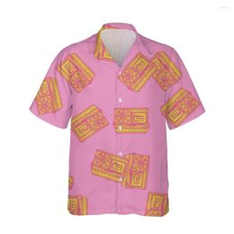Men's Casual Shirts Jumeast 3d Retro Radio Printed Hawaiian Shirt Mens Fashion Harajuku Music Short Sleeve For Men Blouses Streetwear