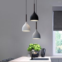 Pendant Lamps E27 Light Nordic Minimalist Modern LED Lamp In Kitchen Hanging Lights Lighting Luminaire Dining Living Room Home Decor