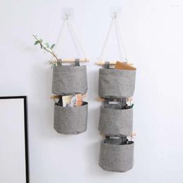 Storage Bags Cotton And Line Stackable Wall Mounted Wardrobe Socks Panties Hanging Pouch Cosmetic Toys Organizer