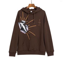 Men's Hoodies Cross-Border Autumn And Winter Ladder Print Hoodie Tide Hip-Hop Hooded Casual Versatile Sweatshirt