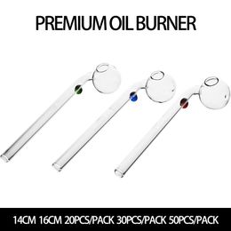 Pyrex glass oil burner pipe smoking accessories 12cm 14cm 16cm clear Colour transparent big tube nail tips