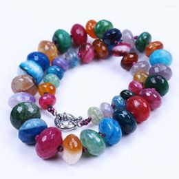 Chains Classic Faceted Multi-color Chain Beads Big Oval Shape Necklace Jewellery