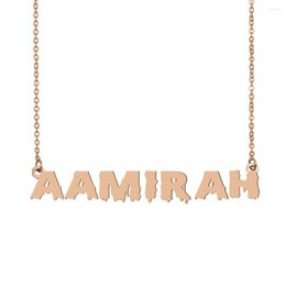 Pendant Necklaces Aamirah Name Necklace Cool Bloody Art For Halloween And Santa's Day Jewelry Gift Kids Boys Girls