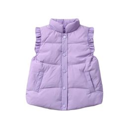 Waistcoat Baby Girls Down Gilets Little Winter Sleeveless Puffer Vest Jackets Kids Causal Warm Children Outerwear Coats 221028