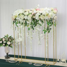 decoration Gold weddings arch stand metal flower vase Centrepiece wedding decor party events table wedding aisle imake491