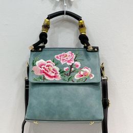 Evening Bags YourSeason Ladies Exquisite Embroidery Leather Vintage Chinese Style Versatile Shoulder Bag Female Elegant Handbag