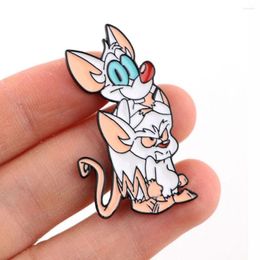Brooches Cute Mouse Enamel Pin Vintage Anime Lapel Pins Year Gift Manga Briefcase Badges On Backpack Brooch For Clothes Funny Jewellery