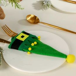 Christmas Decorations Caps Cutlery Holder Fork Spoon Pocket Decoration Bag Knife Set Er Table Decor New Year Drop Delivery 2022 Smte6