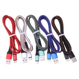 Type C Micro USB Cables Nylon Fast Charging Data Cord Charger Wire 1M for Samsung S9 S10 Xiaomi LG Android Phone