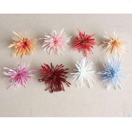 Decorative Flowers Wedding Engagement Decor DIY Silk Cloth Crabbit Chrysanthemum Pink Blue White For Girl Birthday Party Favour Artificial