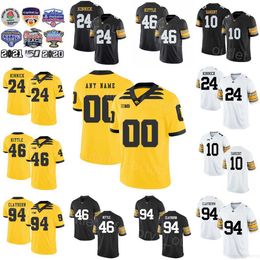 NCAA Iowa Hawkeyes College Football 46 George Kittle Jersey 24 Nile Kinnick 94 Adrian Clayborn 6 Tim Dwight 7 Brad Banks 10 Mekhi Sargent For Sport Fans University