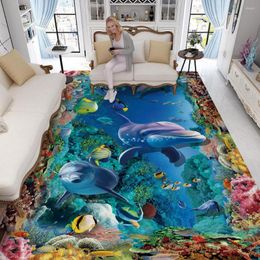 Carpets 3D Carpet Floor Mat Simulation Landscape Pattern Living Room Sofa Bedroom Bedside Rugs Entrance Non Slip Doormat
