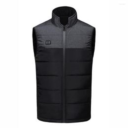 Skiing Jackets Heating Vest Men/Women Casual V-neck USB Heated Smart Control Temperature Jacket Cotton Coat Winter Hunting