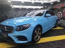 Super Gloss Sky Blue Vinyl Wrap Film Adhesive Decal Sticker Crystal Blue Glossy Car Wrapping Foil Roll Air Release