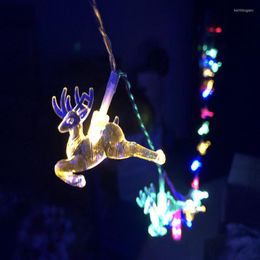 Strings LED Christmas Elk Flying Deer String Lights For Holiday Party Garden Home Outdoor Decoration Light Tree