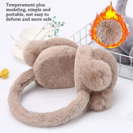 Berets Winter Ear Muffs Warm Earflaps Fluffy Cosy Earmuffs Plush Soft Warmer Outdoor Cover For Men Women