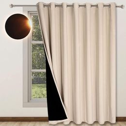 Curtain 1pcs Modern Blackout 3 Colours For Living Room Bedroom Window Cortains Drapes Thermal Insulated Curtains