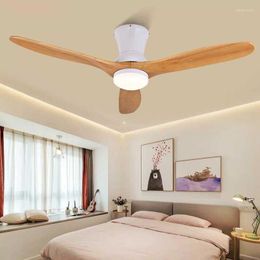 Nordic Ceiling Fan Light 52 Inch Simple Living Room Dining Bedroom Wooden Multi-Optional Home