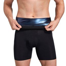 Men's Body Shapers Men's Workout Sauna Pants Sweat Thermo Shorts Shaper Gym Tummy Slimming Suit