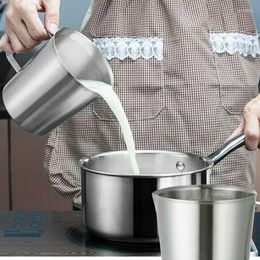 Mugs 700ml 1000ml 500ml Thick Stainless Steel Measuring Cup With Scale Kitchen Baking Tea Large Capacity 1pcs