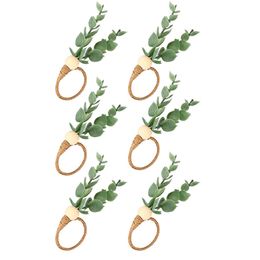 Napkin Rings Eucalyptus Handmade Wooden Beads Home Decor Faux Greenery Holders For Weddings Party Etc Drop Delivery 2022 Smtv1