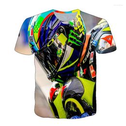 Men's T Shirts Summer Custom T-shirt Men Streetwear Fashion Cool Motorcycle Printing Short Sleeve Top Oversized Round Neck