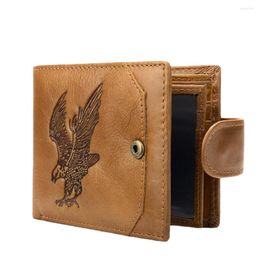 Wallets Men's Wallet Genuine Leather Purse For Men Bifold Money Male With Coin Pocket Slim Cards Carteira